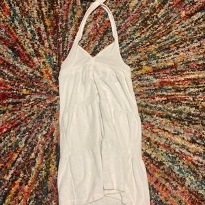 Girls 10/12 White Terrycloth Swim halter coverup